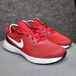 Nike Shoes Youth Size 7Y Red White Revolution 5 (GS) Gym Running Sneakers